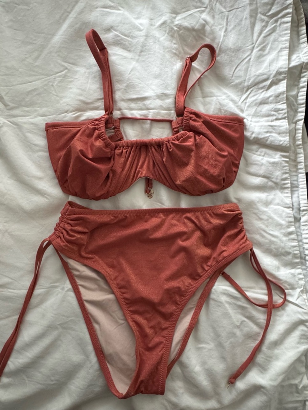 Victoria's Secret Coral-Trim Bikini Top